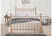 5ft King Size Alex Rose Gold Traditional Metal Bed Frame 2